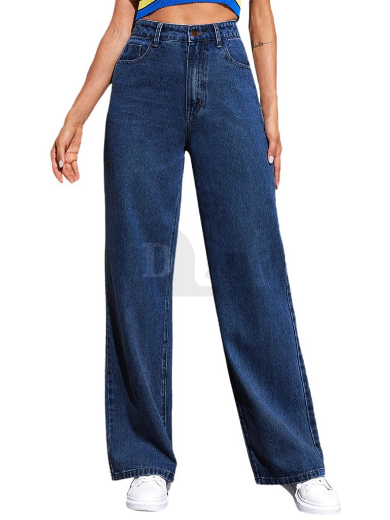 DADUHEY Wide-Leg High-Waist Jeans Women | High Street Casual