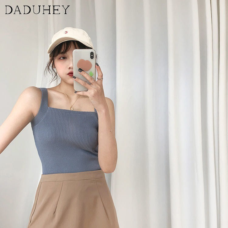 DADUHEY Knitted Sleeveless Base Camisole Vest Women