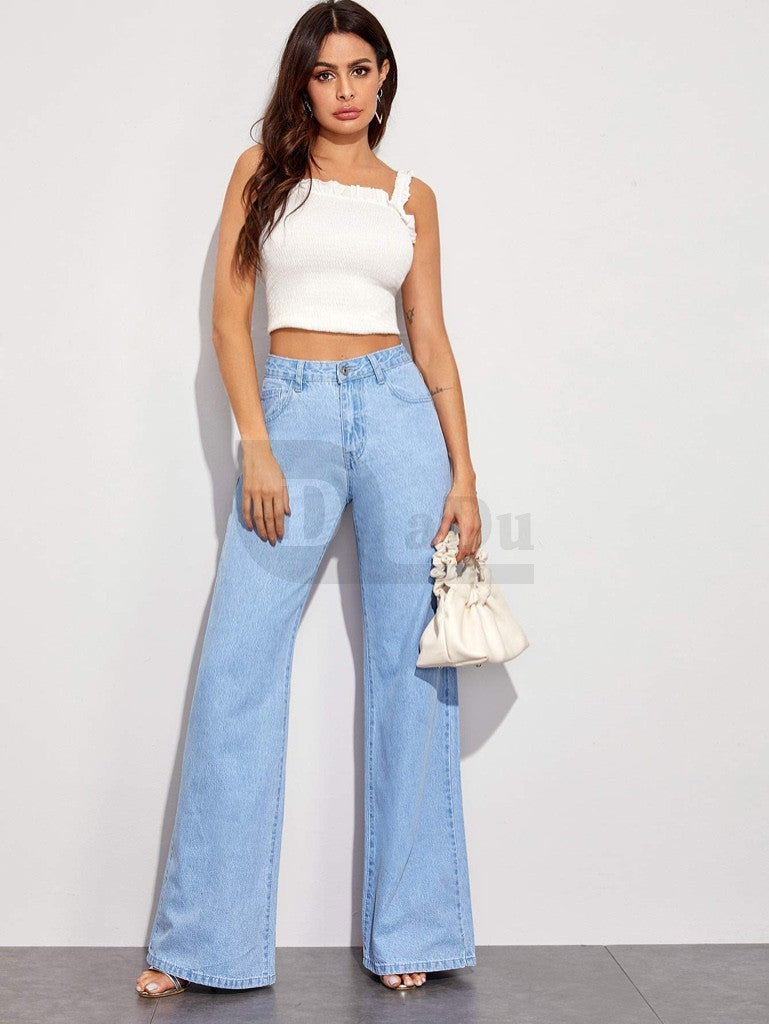 DADUHEY Wide-Leg High-Waist Jeans Women | High Street Casual
