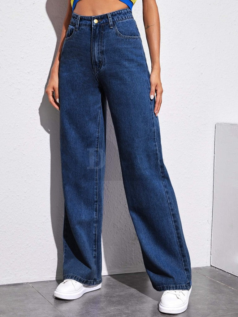 DADUHEY Wide-Leg High-Waist Jeans Women | High Street Casual
