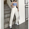 DADUHEY White Loose Drape Wide-Leg Jeans Women | 820