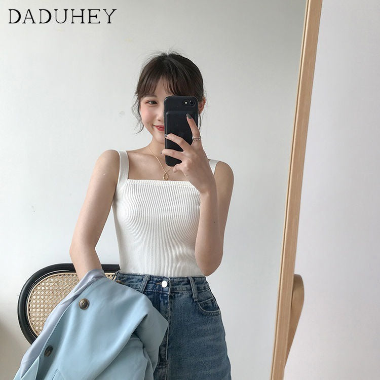 DADUHEY Knitted Sleeveless Base Camisole Vest Women