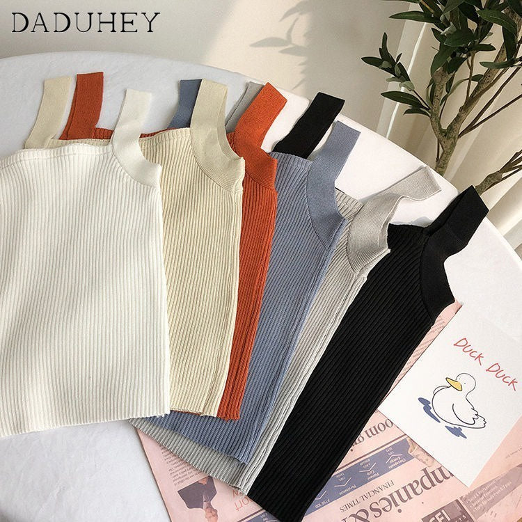 DADUHEY Knitted Sleeveless Base Camisole Vest Women