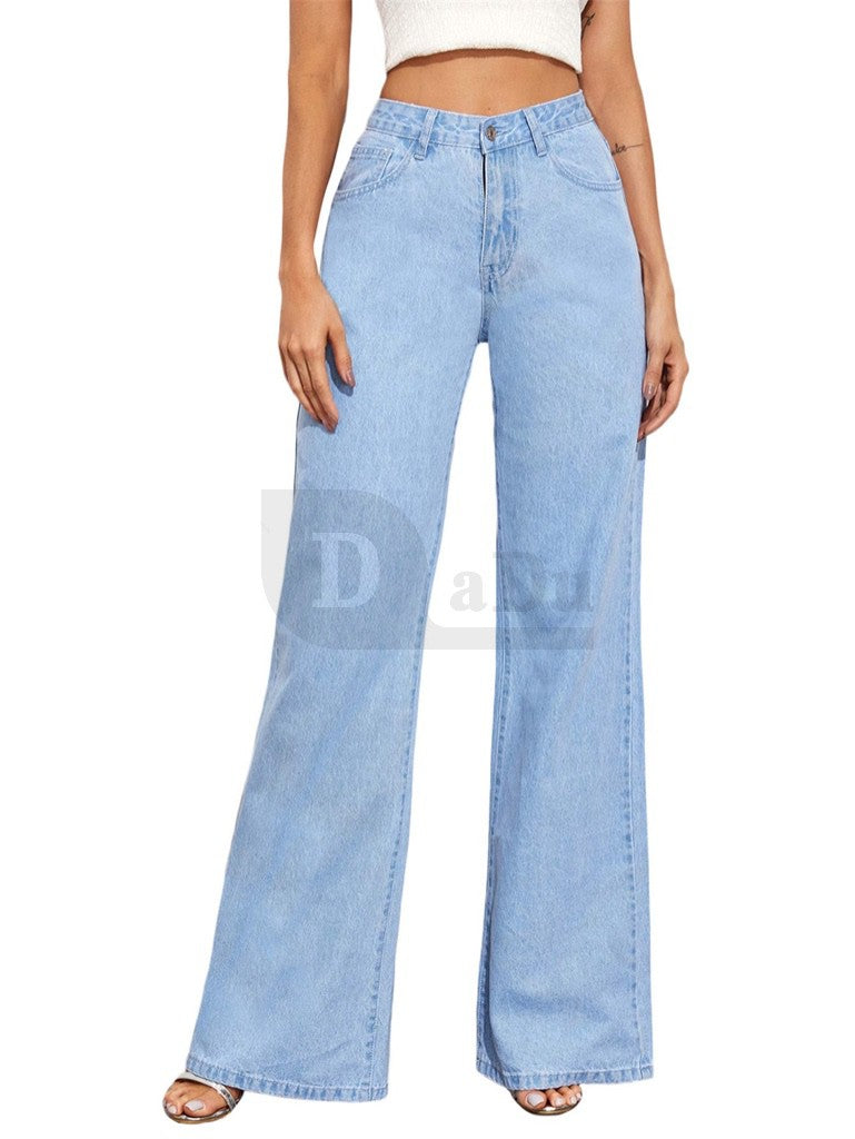 DADUHEY Wide-Leg High-Waist Jeans Women | High Street Casual
