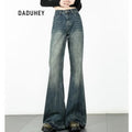 DADUHEY Straight Loose Wide-Leg Mop Jeans Women | 810
