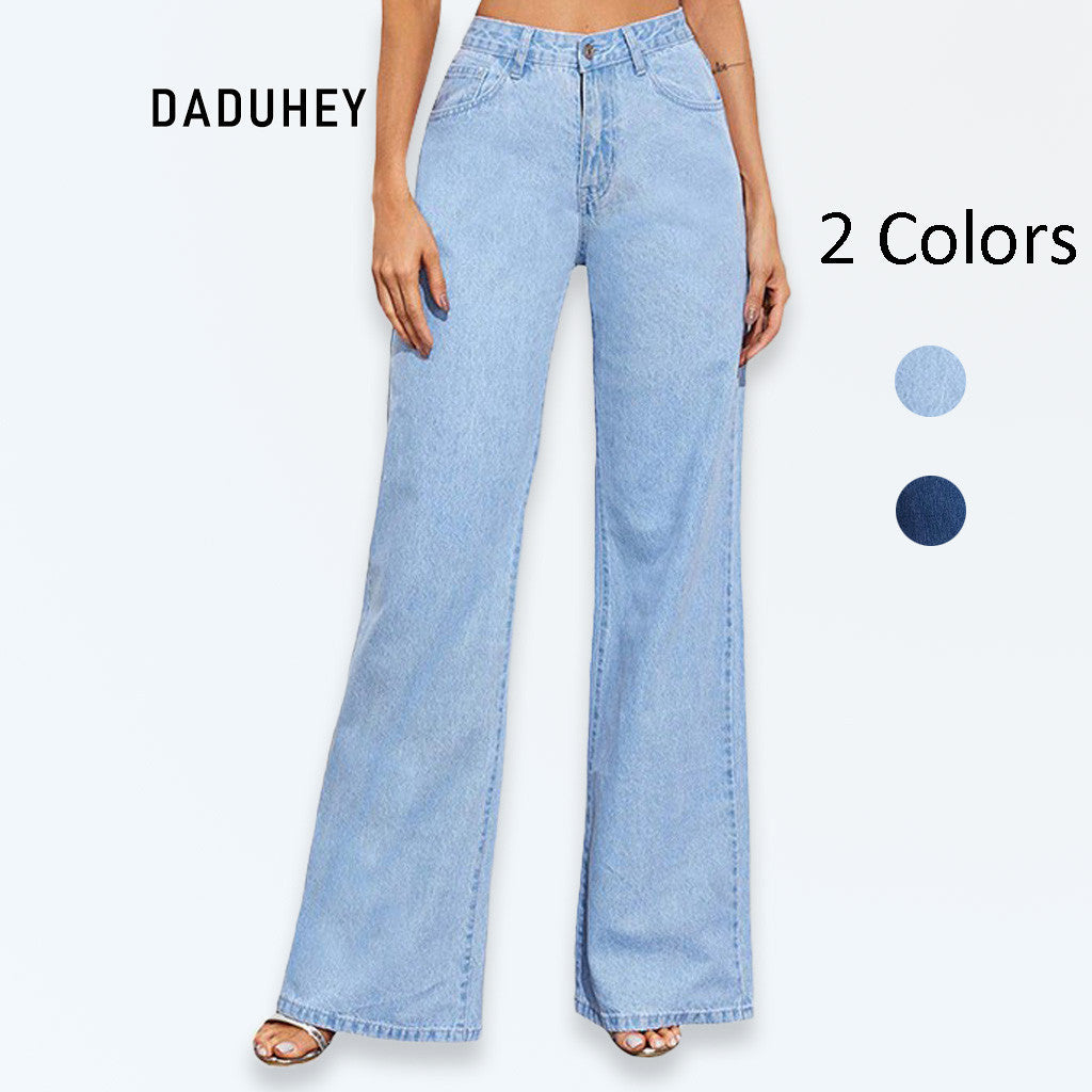 DADUHEY Wide-Leg High-Waist Jeans Women | High Street Casual