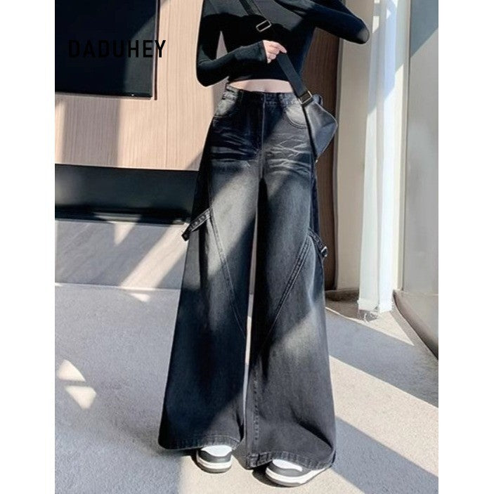 DADUHEY Gradient Wide-Leg Jeans Women | High-Waist Loose