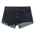 DADUHEY Blue Low-Waist Denim Hot Pants Women | Retro Fitted Shorts