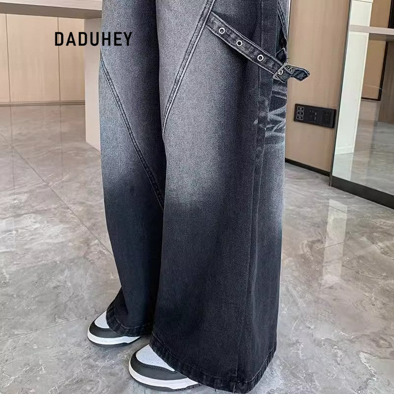 DADUHEY Gradient Wide-Leg Jeans Women | High-Waist Loose