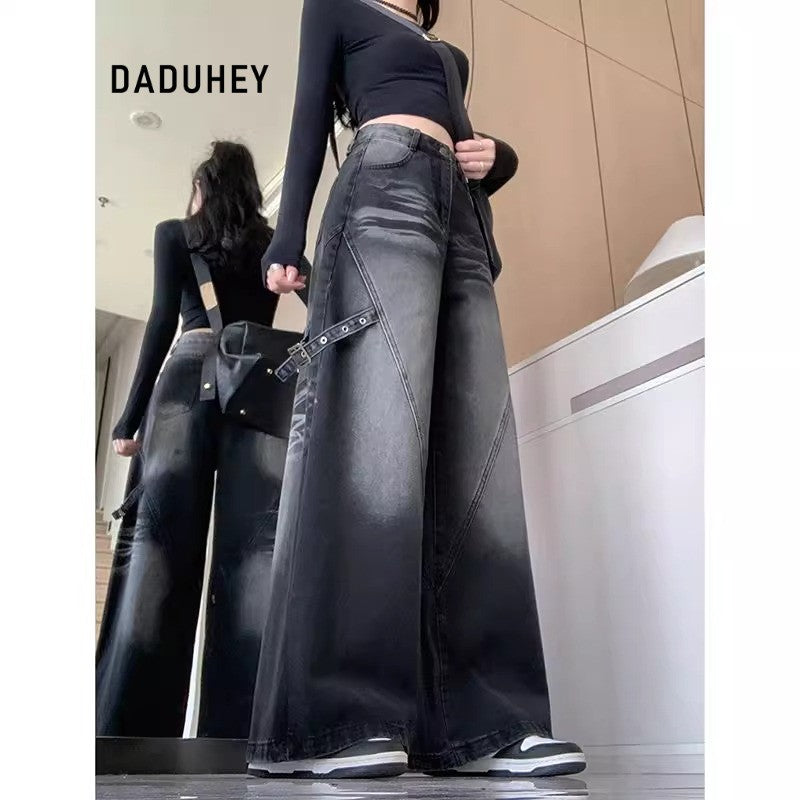 DADUHEY Gradient Wide-Leg Jeans Women | High-Waist Loose