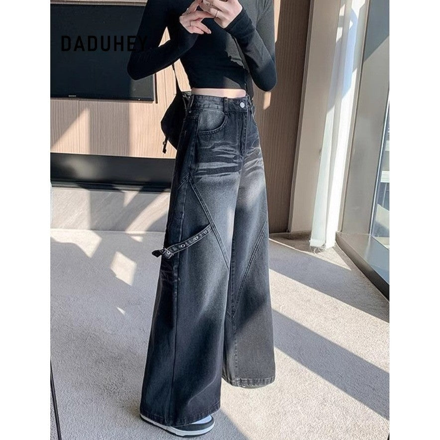 DADUHEY Gradient Wide-Leg Jeans Women | High-Waist Loose