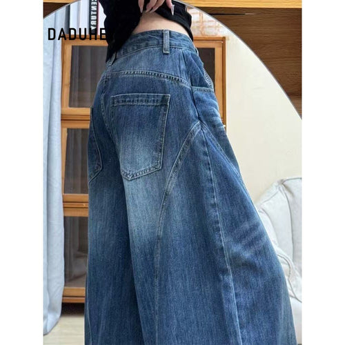 DADUHEY American Retro Straight Jeans Women | Slimming Drape