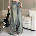 DADUHEY Retro Distressed Wide-Leg Jeans Women | High-Waist Loose