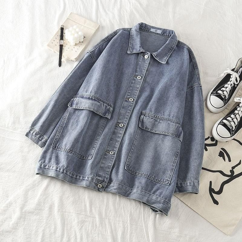 DADUHEY Korean Loose BF Style Denim Jacket Women | 6666