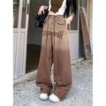 DADUHEY Brown Printed Straight Jeans Women | High Street