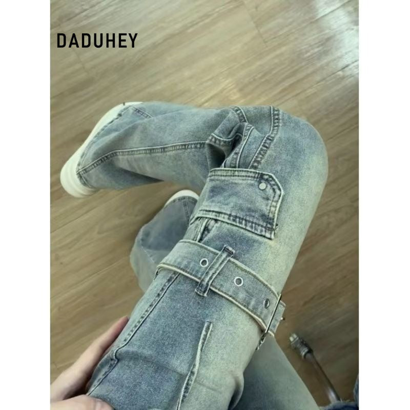 DADUHEY Low-Waist Stretch Micro-Flare Jeans Women | Vintage