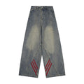 DADUHEY Vintage Stitch Wide-Leg Jeans Women | Loose Straight Denim
