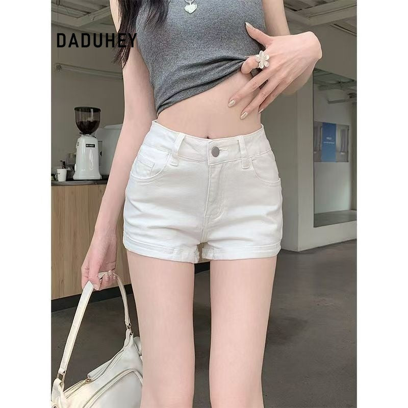 DADUHEY Slimming A-Line Stretch Denim Shorts Women
