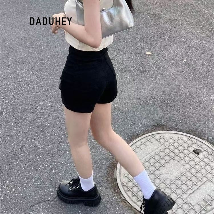 DADUHEY Slimming A-Line Stretch Denim Shorts Women