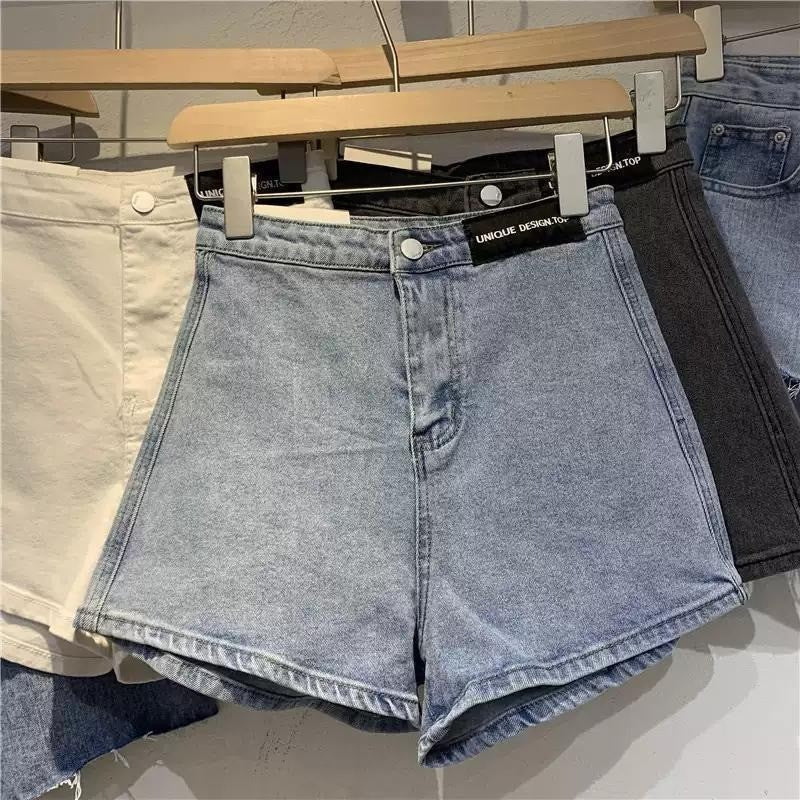DaDuHey 2025 Women's Denim Summer High-Waist Stretch Hot Retro Shorts