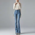 DADUHEY Split Micro-Pull Women's Jeans New High Waist Slimming and Straight Popular Horseshoe Pants | 829