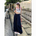 DADUHEY Dark Blue Wide-Leg Jeans Women | Loose Drooping Denim