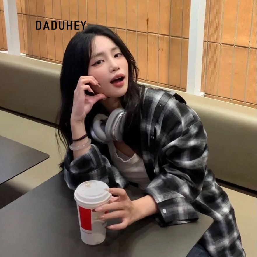 DADUHEY Plaid Shirt Women | Hong Kong Style Sun Protection