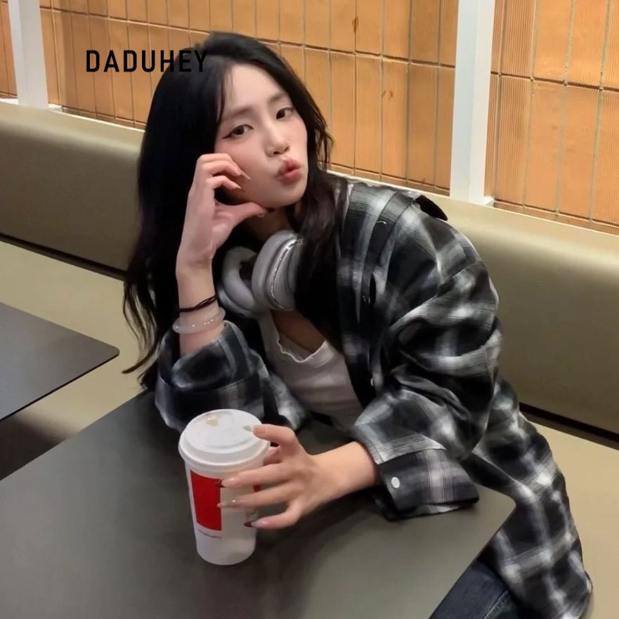 DADUHEY Plaid Shirt Women | Hong Kong Style Sun Protection