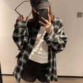 DADUHEY Plaid Shirt Women | Hong Kong Style Sun Protection