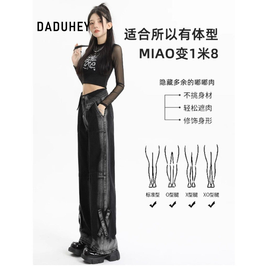 DADUHEY Gradient Straight Jeans Women | Retro Street | 1717