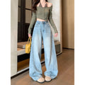 DADUHEY Korean Retro Wide-Leg Jeans Women | Loose Pear-Shaped Fit