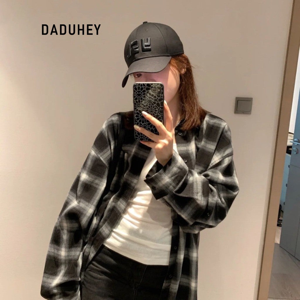 DADUHEY Plaid Shirt Women | Hong Kong Style Sun Protection