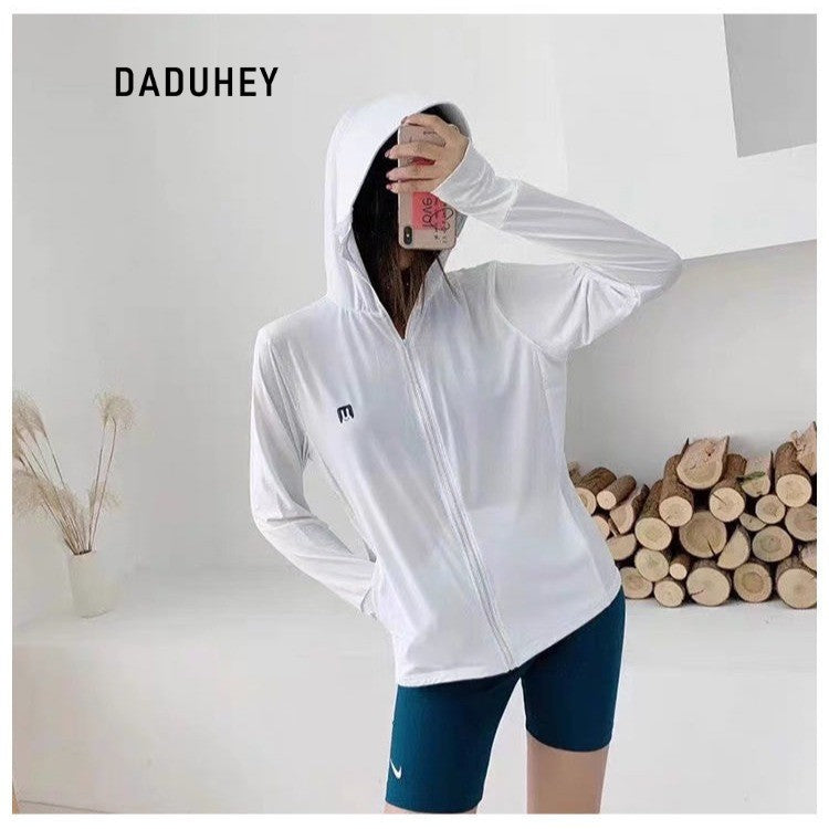 DADUHEY Ice Silk Sun Protection Coat Women | Wide Brim Mask