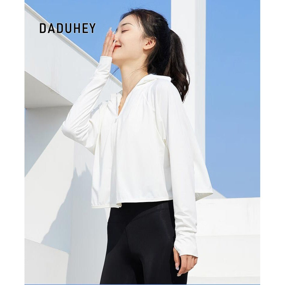 DADUHEY Outdoor Hooded Sun Protection Top Women | Wide Brim
