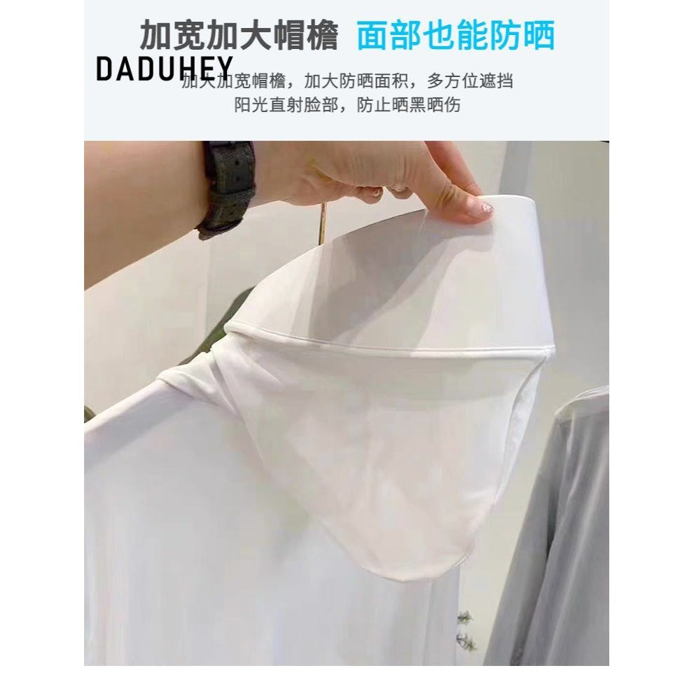 DADUHEY Ice Silk Sun Protection Coat Women | Wide Brim Mask