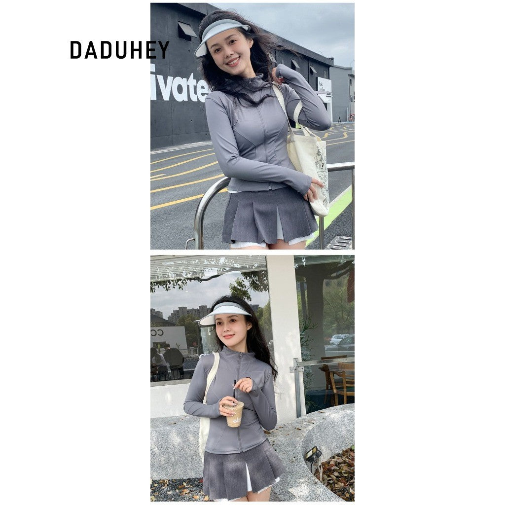 DADUHEY Stand Collar Ice Silk Sun Protection Shirt Women