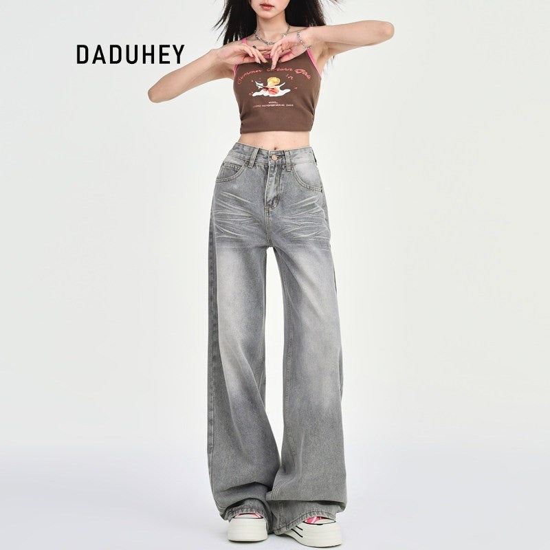 DADUHEY High-Waist Straight-Leg Jeans Women | Slimming Petite Fit