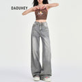 DADUHEY High-Waist Straight-Leg Jeans Women | Slimming Petite Fit