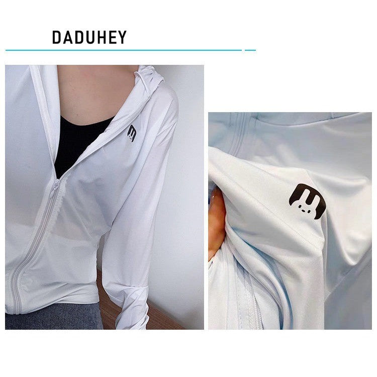 DADUHEY Ice Silk Sun Protection Coat Women | Wide Brim Mask
