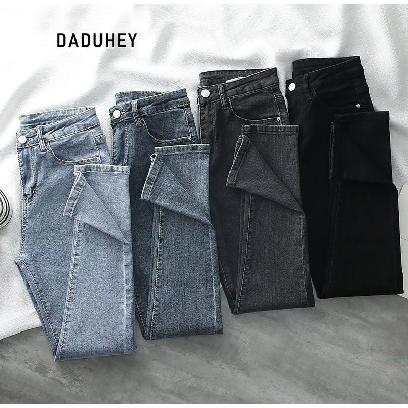 DADUHEY High-Waist Stretch Skinny Jeans Women | Slim Fit All-Match