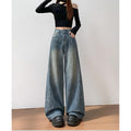 DADUHEY Rhinestone Wide-Leg Jeans Women | High-Waist Slimming