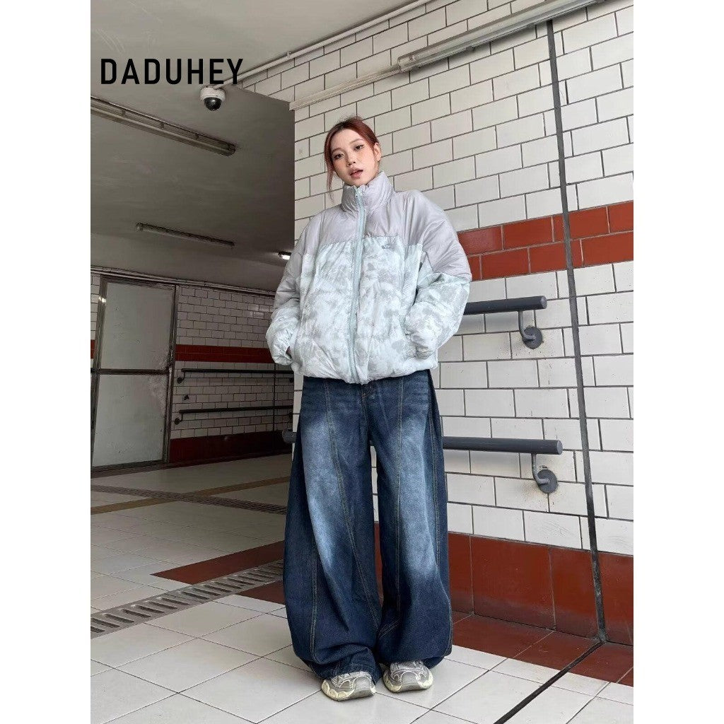 DADUHEY Retro Loose Mop Wide-Leg Jeans Women | 1963