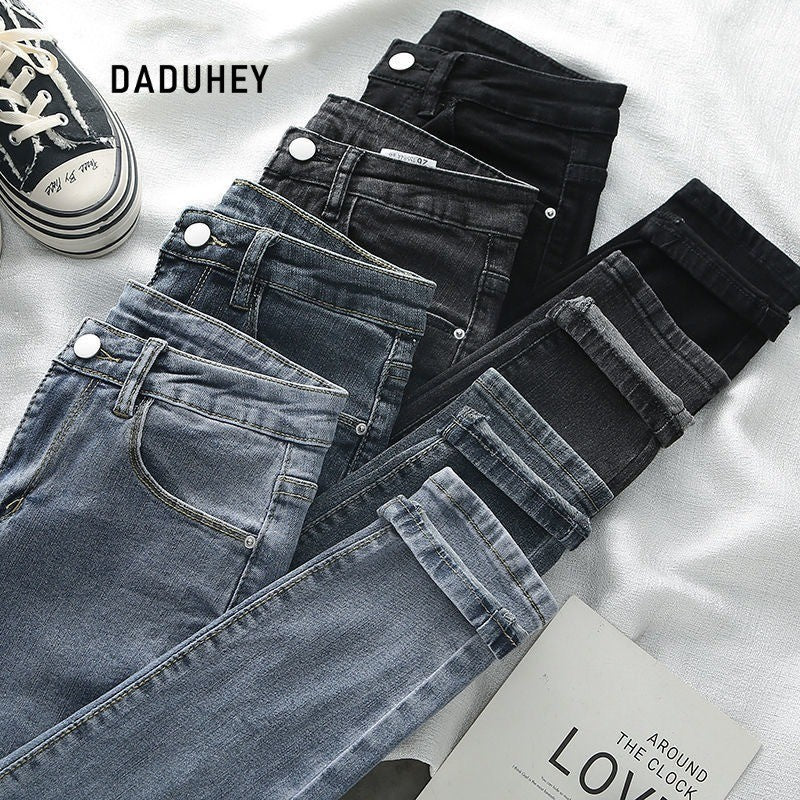 DADUHEY High-Waist Stretch Skinny Jeans Women | Slim Fit All-Match