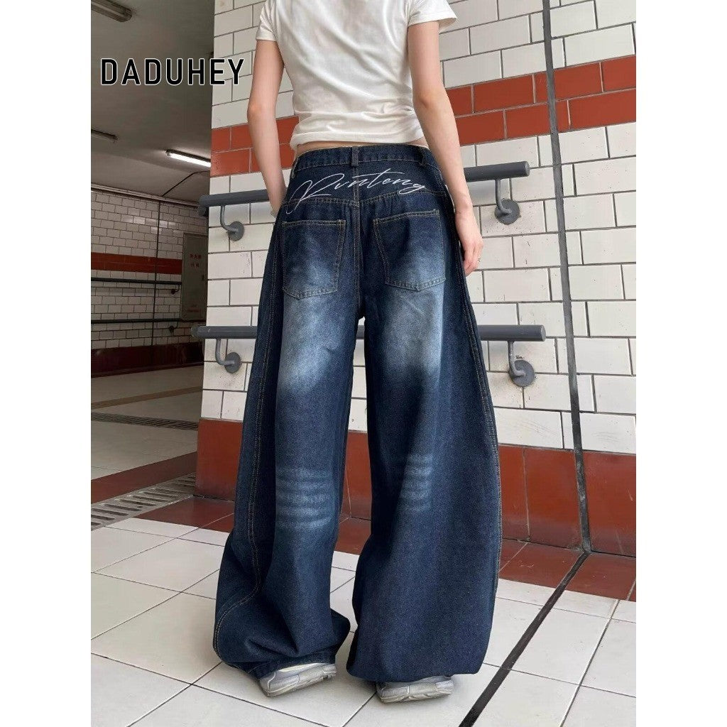 DADUHEY Retro Loose Mop Wide-Leg Jeans Women | 1963