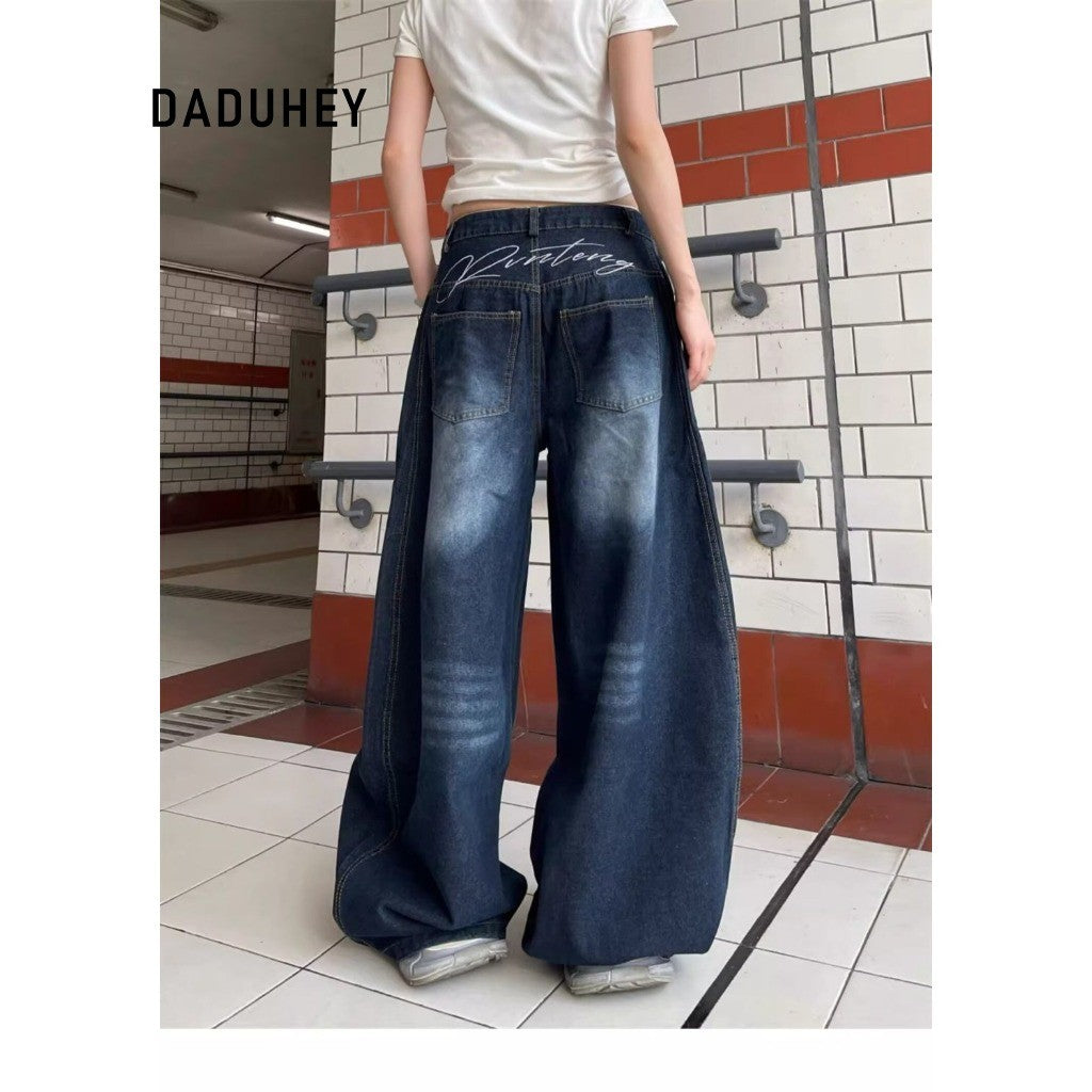 DADUHEY Retro Loose Mop Wide-Leg Jeans Women | 1963