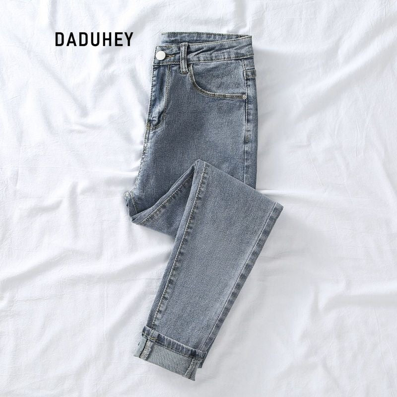 DADUHEY High-Waist Stretch Skinny Jeans Women | Slim Fit All-Match
