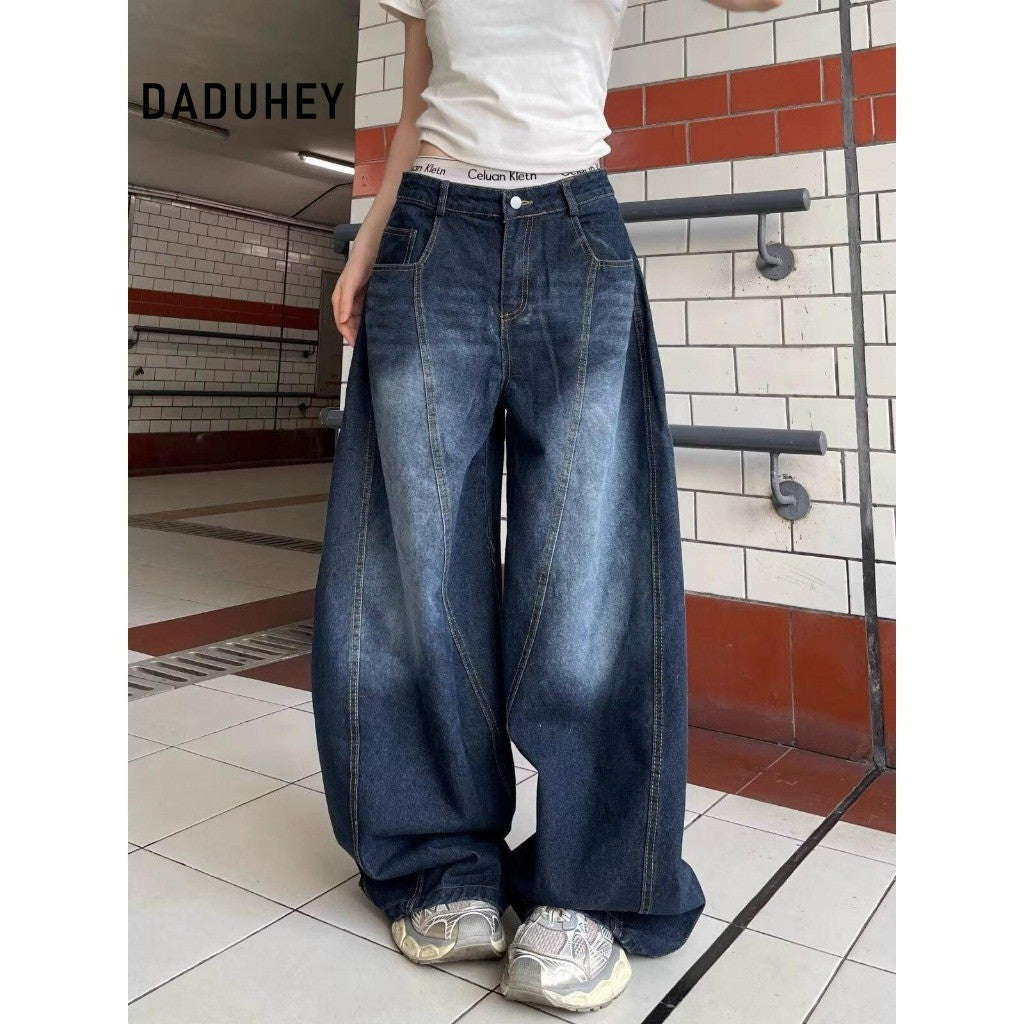 DADUHEY Retro Loose Mop Wide-Leg Jeans Women | 1963