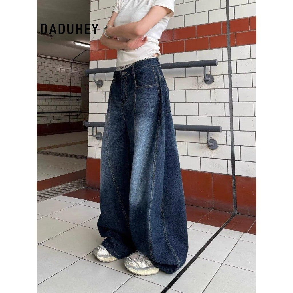 DADUHEY Retro Loose Mop Wide-Leg Jeans Women | 1963