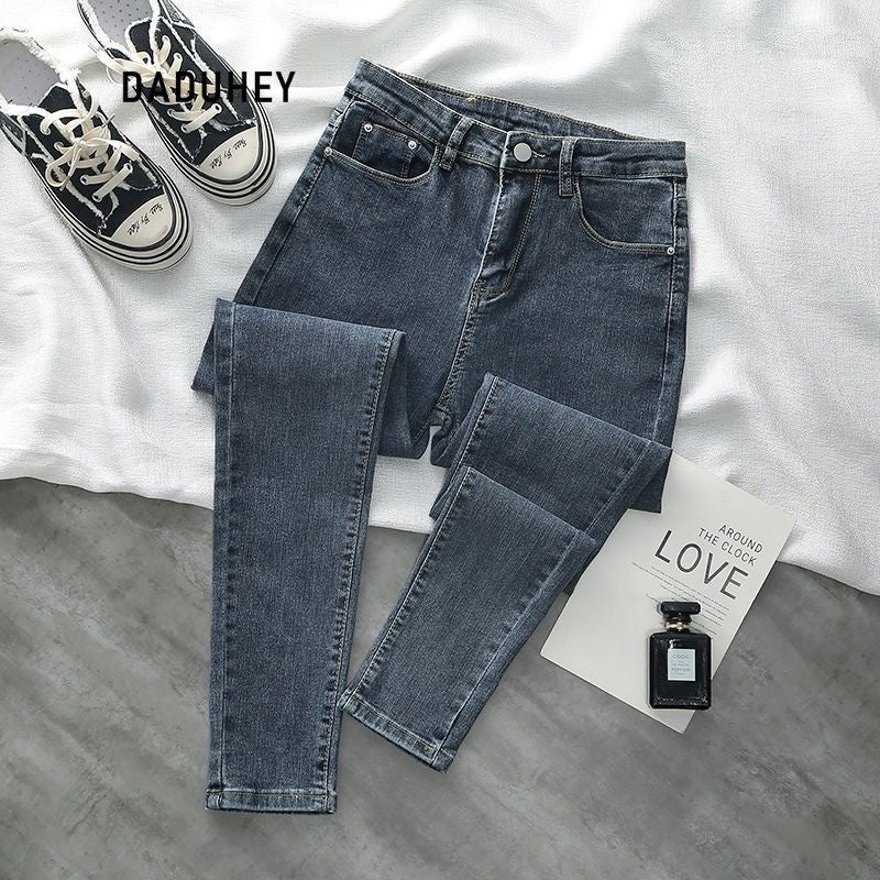 DADUHEY High-Waist Stretch Skinny Jeans Women | Slim Fit All-Match