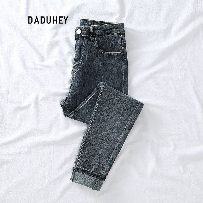 DADUHEY High-Waist Stretch Skinny Jeans Women | Slim Fit All-Match